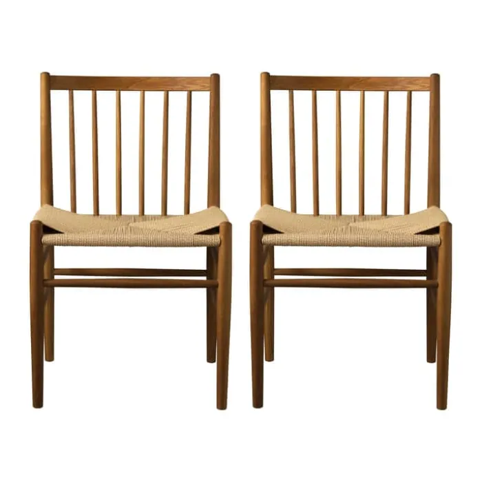 FDB Møbler J80 Spisebordsstol - 2 stk H 82 cm - Røget/olieret egetræ - Natur