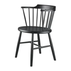 FDB Møbler J18 Stol B 52,5 x H 75 x D 51 cm - Certificeret bøgetræ - Sort