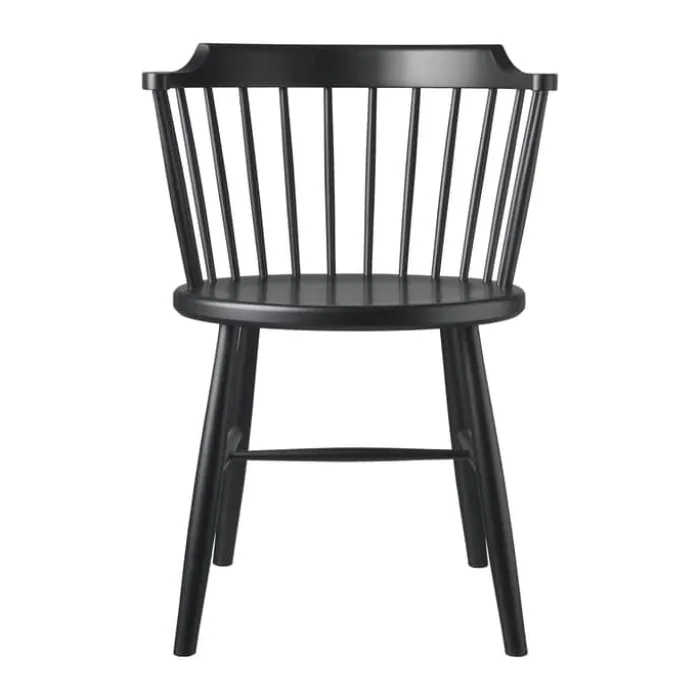 FDB Møbler J18 Stol B 52,5 x H 75 x D 51 cm - Certificeret bøgetræ - Sort