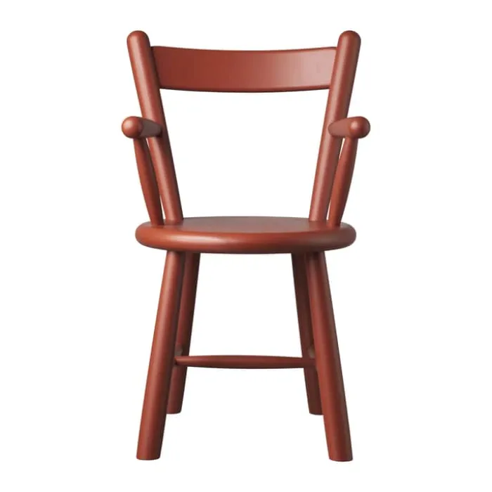 FDB Møbler P9 Børnestol H 58 x B 34 x D 34,5 cm - Certificeret bøgetræ - Rød