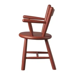 FDB Møbler P9 Børnestol H 58 x B 34 x D 34,5 cm - Certificeret bøgetræ - Rød