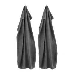 FDB Møbler R33 Kirkeby Håndklæde - 2 stk. B 70 x L 140 cm - Bomuld - Granite