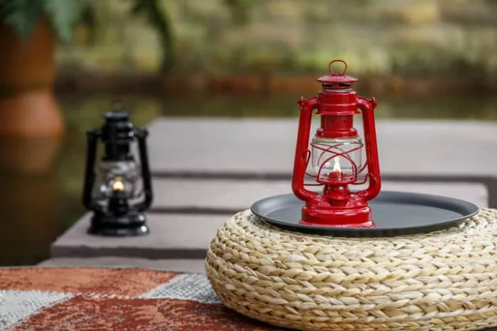 Feuerhand Olie Lanterne Ø 15 x H 26,5 x B 13,5 cm - Stål - Ruby