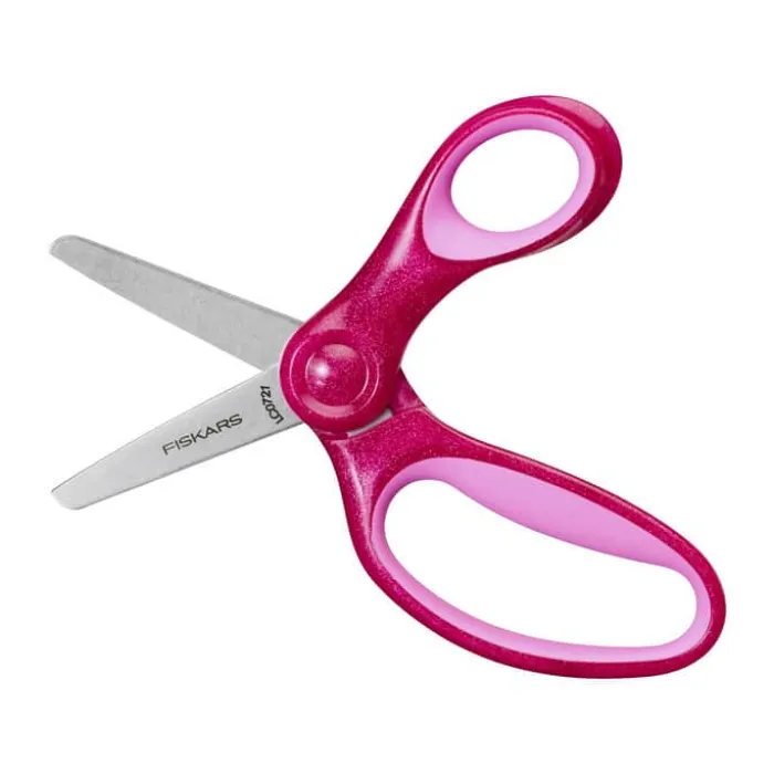 Fiskars Børnesaks m. glitter L 13 cm - Rustfrit stål - Lilla