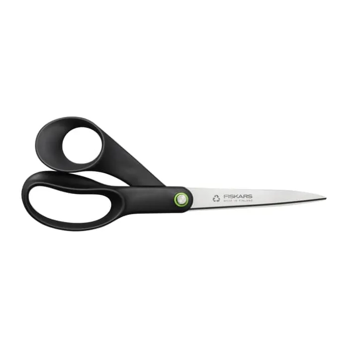 Fiskars Functional Form Renew Universalsaks L 21 cm - Rustfrit stål - Sort