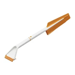 Fiskars Garden SnowXpert Børste og isskraber H 92 x B 9,5 x L 67 cm - Plastik/silikone - Hvid/orange