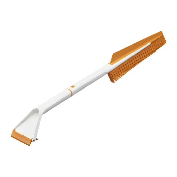 Fiskars Garden SnowXpert Børste og isskraber H 92 x B 9,5 x L 67 cm - Plastik/silikone - Hvid/orange