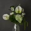 Fleuristc Fresh Mint Buket 8 stilke - Kunststof - Hvid/grøn