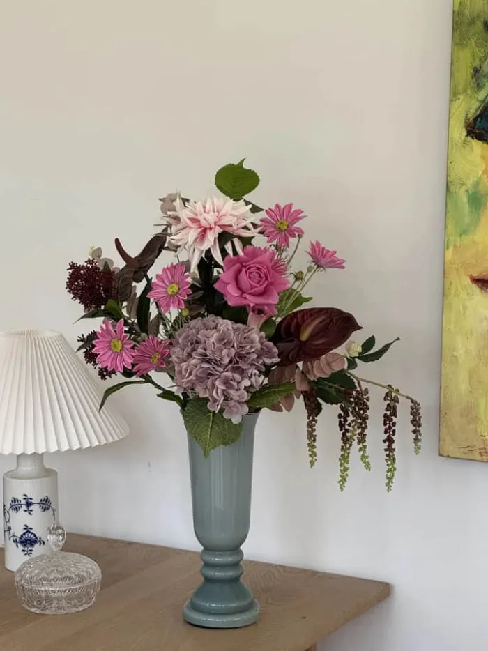Fleuristc Pinky Promise Buket 13 stilke - Kunststof - Lyserød/lilla