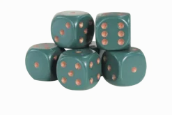Frede Høst Terning - 6 stk. H 1,6 x B 1,6 x L 1,6 cm - Resin - Grøn