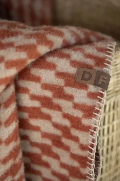 Fusenegger Merano Plaid B 160 x L 200 cm - Uld/polyacryl/bomuld - Terra Cotta