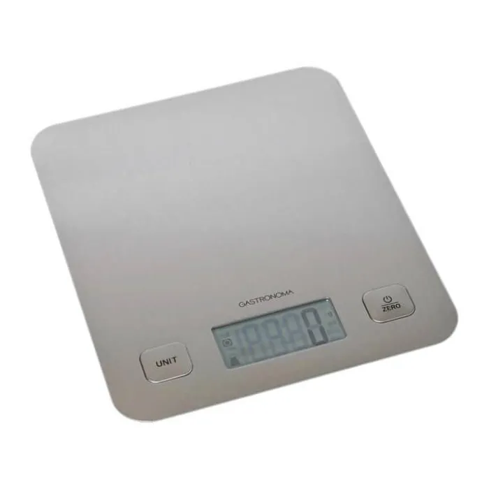 Gastronoma Køkkenvægt - Sølvfarvet Vejekapacitet: 5 kg - Målepræcision: 1 gram - Grå