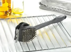 Gefu Barbecue 3-i-1 Børste L 38,5 cm - Rustfrit stål/plastik - Sort