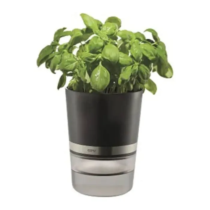 Gefu Botanico Krydderurtepotte H 18,5 - Plastik/rustfrit stål/nylon - Sort