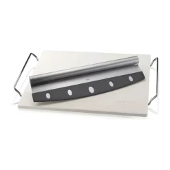 Gefu Pizzasten m. stand og Pizzahjul B 30 x L 38 cm - Rustfrit stål/plastik
