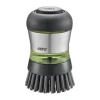 Gefu Swift Opvaskebørste m. sæbedispenser H 10 cm - Rustfrit stål/plastik - Sort
