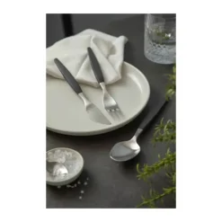 Gense Focus de Luxe Bestiksæt - 12 dele 4 kuverter - Rustfrit stål - Sort/mat stål