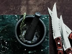 Gense Old Farmer Classic XL Steakknive - 4 dele L 23,5 cm - Rustfrit stål/ædeltræslaminat - Blank/brun