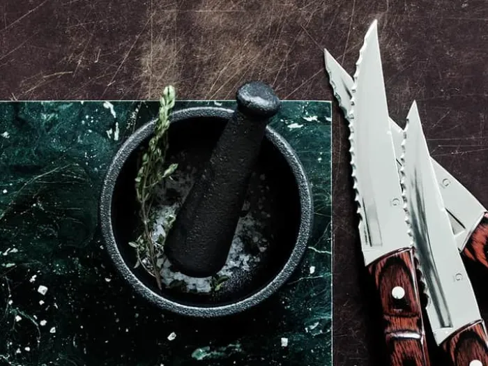 Gense Old Farmer Classic XL Steakknive - 4 dele L 23,5 cm - Rustfrit stål/ædeltræslaminat - Blank/brun