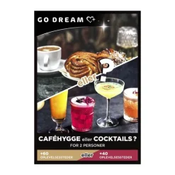 GO DREAM Gavekort - Café- eller cocktailhygge For 2 personer - Vælg mellem 150 caféer og barer