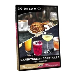 GO DREAM Gavekort - Café- eller cocktailhygge For 2 personer - Vælg mellem 150 caféer og barer