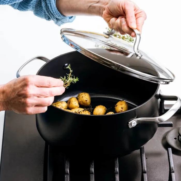 Greenpan Copenhagen Grydesæt - 6 dele 1,59/3,10/4,95 liter - Aluminum - Sort