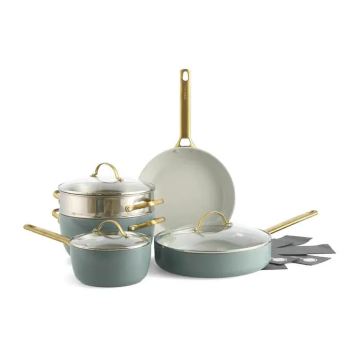 Greenpan Padova Grydesæt - 10 dele Aluminium/rustfrit stål - Skye Blue