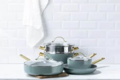 Greenpan Padova Grydesæt - 10 dele Aluminium/rustfrit stål - Skye Blue