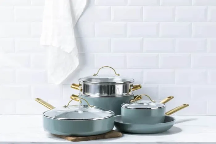 Greenpan Padova Grydesæt - 10 dele Aluminium/rustfrit stål - Skye Blue