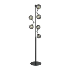 Halo Design Atom Gulvlampe H 155 x B 37 x L 36 cm - Metal/glas - Sort/smoke