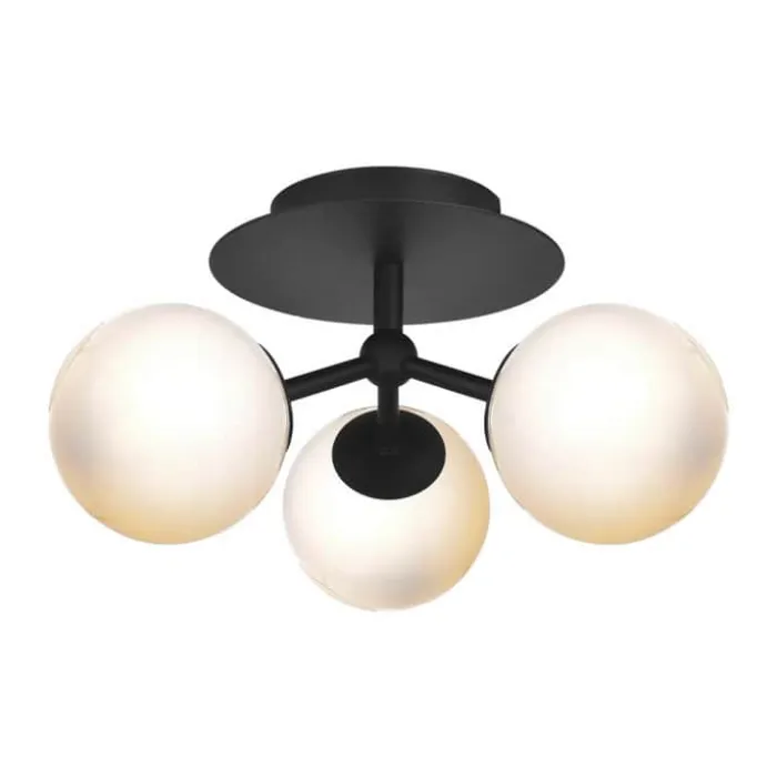 Halo Design Atom Trio Loftslampe H 16 x B 26 x L 26 cm - Metal/glas - Sort/opal