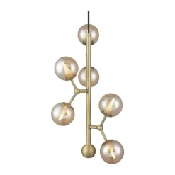 Halo Design Atom Vertical Pendel H 45 cm - Metal/glas - Amber/antique