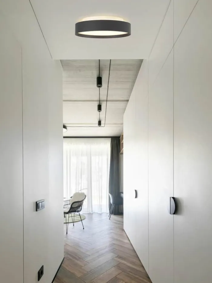 Halo Design Backlight Full Plafond Ø 50 cm - Plastik - Sort