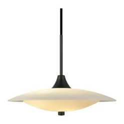 Halo Design BARONI Pendel Ø 40 cm - Mundblæst glas - Opal/Sort