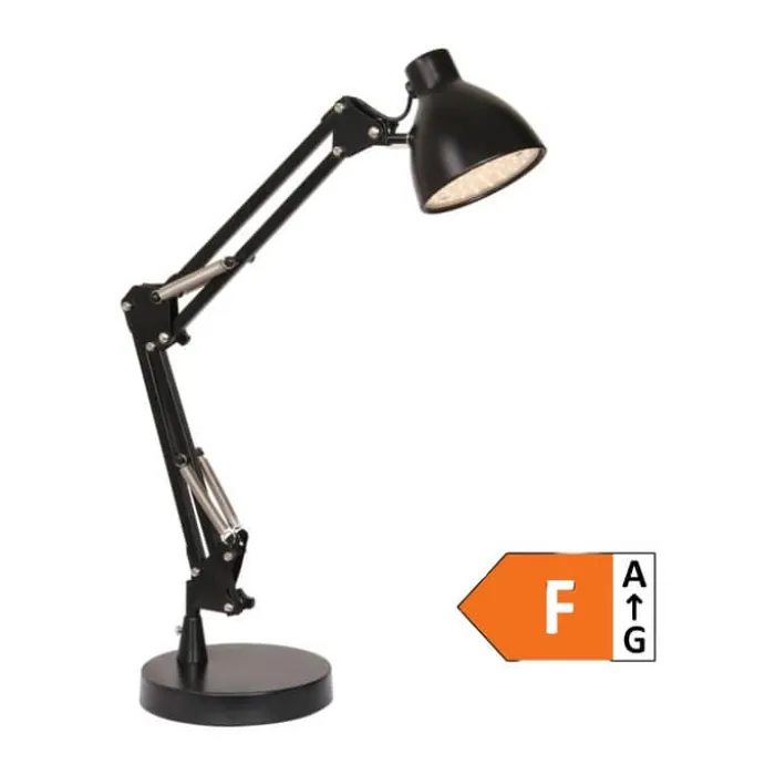 Halo Design Bronx Bordlampe H 40 cm - Lakeret aluminium - Sort
