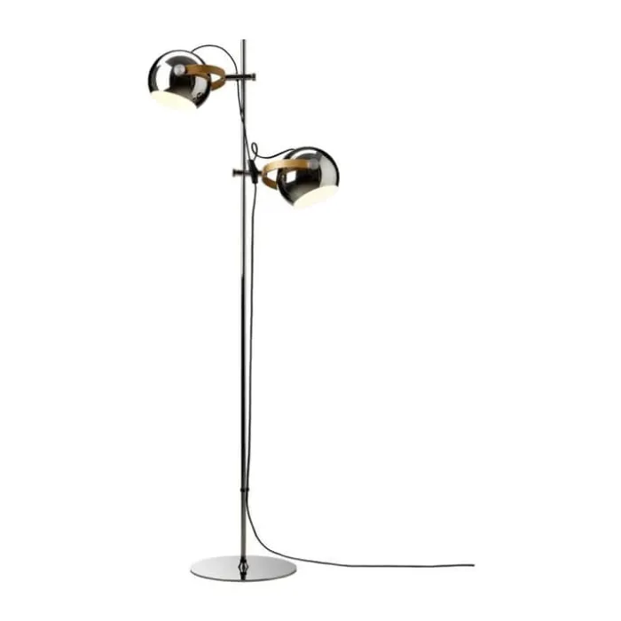 Halo Design D.C Gulvlampe H 150 cm - Metal/træ - Krom