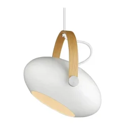 Halo Design D.C Pendel Ø 26 cm - Aluminium/træ - Hvid