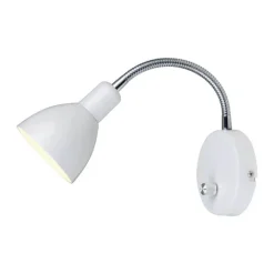 Halo Design Denver Væglampe Ø 10 x H 21 cm - Metal - Hvid