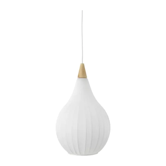 Halo Design Drops Pendel Ø 30 cm - Metal/stof - Hvid