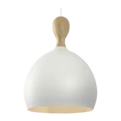 Halo Design Dueodde Pendel Ø 39 x H 55 cm - Metal/træ - Hvid