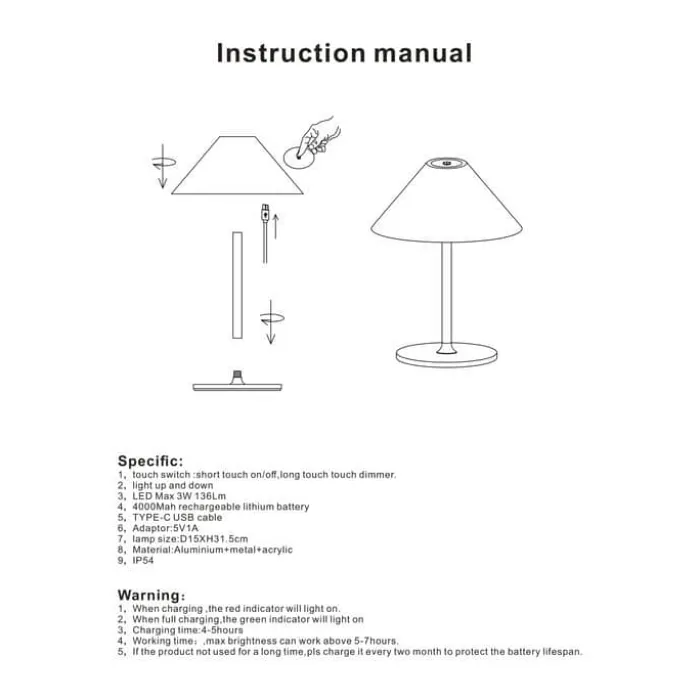 Halo Design Hygge Bordlampe H 19 cm - LED - Antique