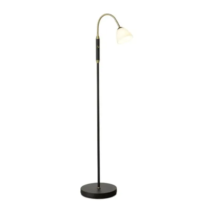 Halo Design Lucid LED Gulvlampe H 140 cm - Metal/glas - Sort