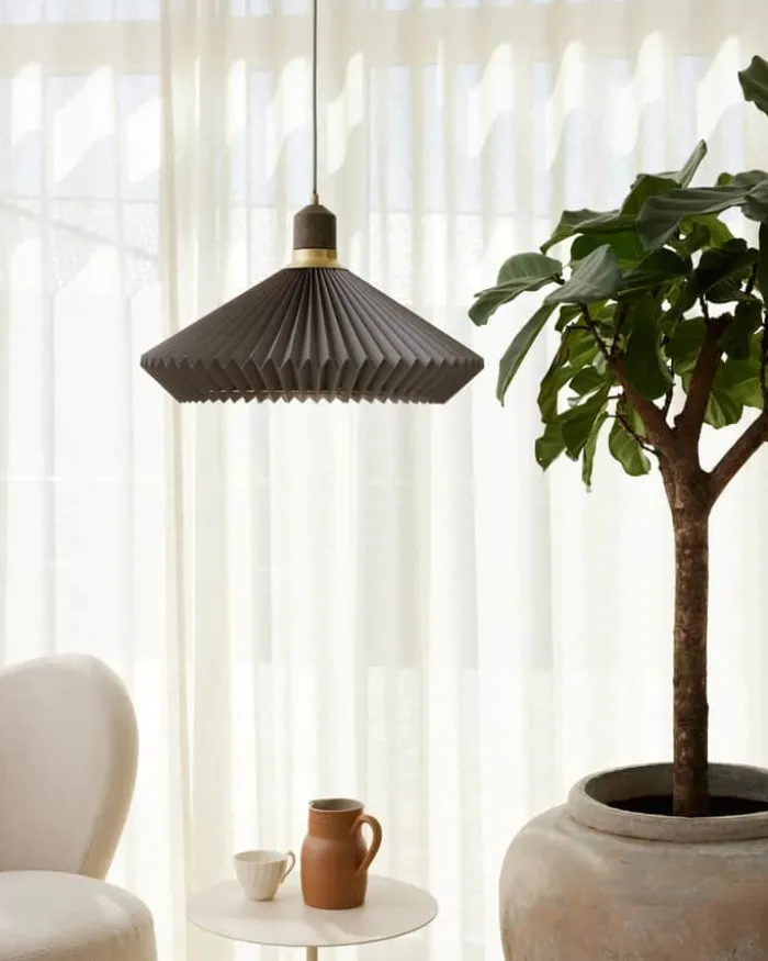 Halo Design Paris Pendel Ø 56 cm - Tekstil - Brun