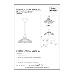 Halo Design Paris Pendel Ø 24 cm - Tekstil - Brun