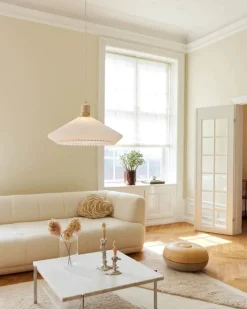 Halo Design Paris Pendel Ø 56 cm - Tekstil - Hvid