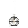 Halo Design Pendel Ø 30 cm - Metal/bambus - Sort