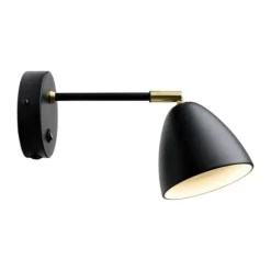 Halo Design Room Væglampe Ø 13,5 x H 23,3 cm - Metal - Sort