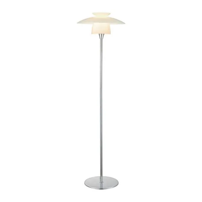 Halo Design Scandinavia Gulvlampe H 150 cm - Glas/forchromet metal - Opal