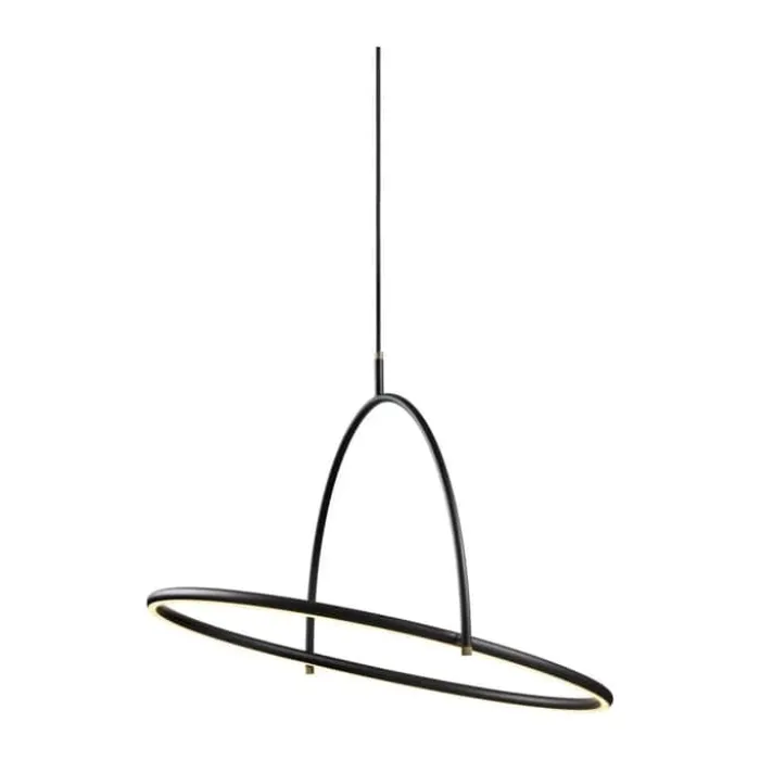 Halo Design Tilt Lysekrone H 52 x B 62 cm - Metal - Sort