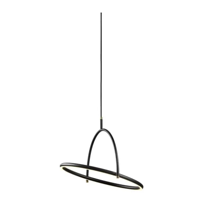 Halo Design Tilt Lysekrone H 33 x B 42 cm - Metal - Sort
